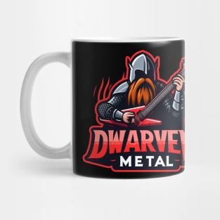 Dwarven Metal - Dwarf Guitarist - Fantasy Mug